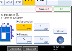 Schermafbeelding bedieningspaneel