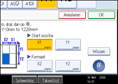 Schermafbeelding bedieningspaneel