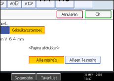 Schermafbeelding bedieningspaneel