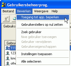 Illustratie applicatiescherm