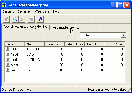 Illustratie applicatiescherm