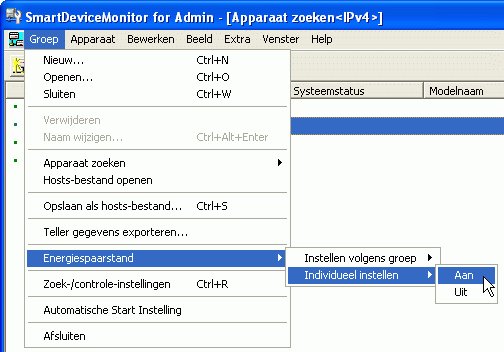 Illustratie applicatiescherm