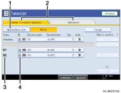 Genummerde callout-illustratie schermillustratie bedieningspaneel