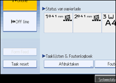 Illustratie scherm bedieningspaneel