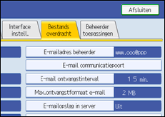 Schermafbeelding Bedieningspaneel