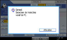 Schermafbeelding Bedieningspaneel