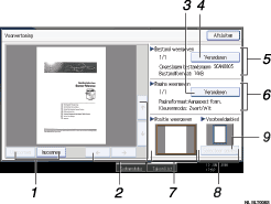 Genummerde oproepafbeelding schermafbeelding bedieningspaneel
