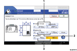 Genummerde oproepafbeelding schermafbeelding bedieningspaneel
