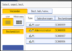 Schermafbeelding Bedieningspaneel