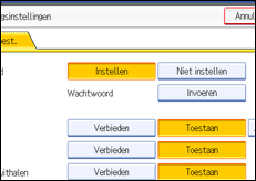 Schermafbeelding Bedieningspaneel