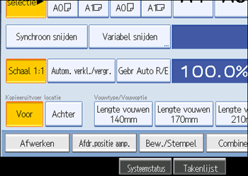 Schermafbeelding Bedieningspaneel
