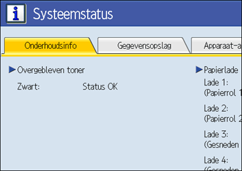 Schermafbeelding Bedieningspaneel