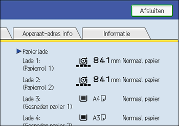 Schermafbeelding Bedieningspaneel