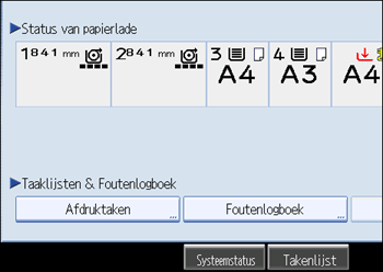 Schermafbeelding Bedieningspaneel