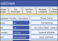 Schermafbeelding Bedieningspaneel
