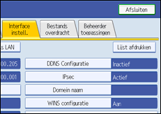 Schermafbeelding Bedieningspaneel