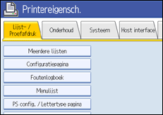 Schermafbeelding Bedieningspaneel