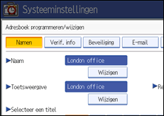 Schermafbeelding Bedieningspaneel
