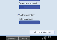 Schermafbeelding Bedieningspaneel