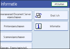 Schermafbeelding Bedieningspaneel