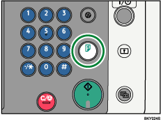Imagem da tecla Cópia de teste