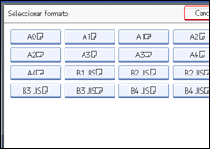 Imagem do ecrã do painel de operação