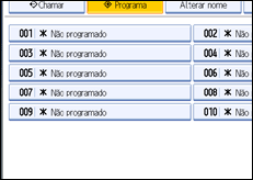 Imagem do ecrã do painel de operação