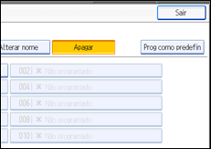 Imagem do ecrã do painel de operação