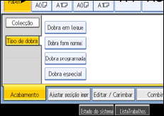 Imagem do ecrã do painel de operação