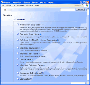 Imagem do ecrã do Web browser