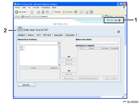 Imagem numerada da imagem do ecrã da aplicação