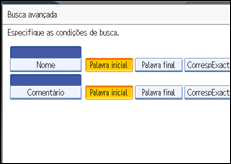 Ilustração do ecrã do painel de operação