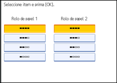 Ilustração do ecrã do painel de operação