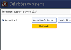 Ilustração do ecrã do painel de operação