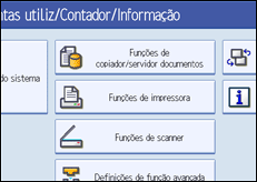 Ilustração do ecrã do painel de operação
