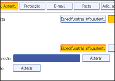 Ilustração do ecrã do painel de operação