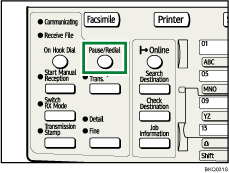 Pause/Redial key illustration