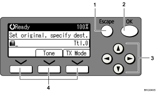 Operation panel illustration numbered callout illustration