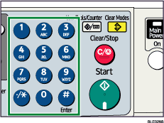 number keys illustration