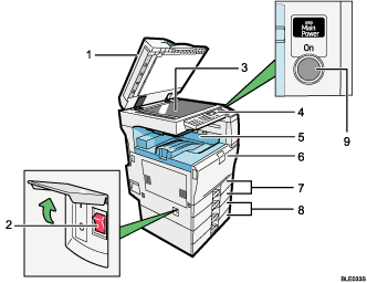 Main unit illustration numbered callout illustration