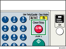Clear/Stop key illustration