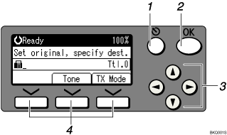 Operation panel illustration numbered callout illustration
