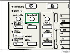 Pause/Redial key illustration