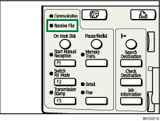 Receive File indicator illustration