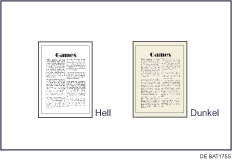 Abbildung der Einstellung der Bildqualitäten