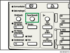 Abbildung Taste Pause/Neuwahl
