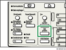 Abbildung Taste Ziel prüfen