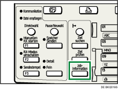 Abbildung Taste Jobinformation  