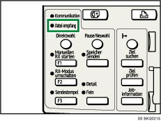 Abbildung der Anzeige "Dateiempfang"