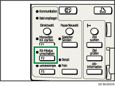 Abbildung Taste RX-Modus umschalten